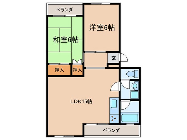 大祥コ－ポの物件間取画像